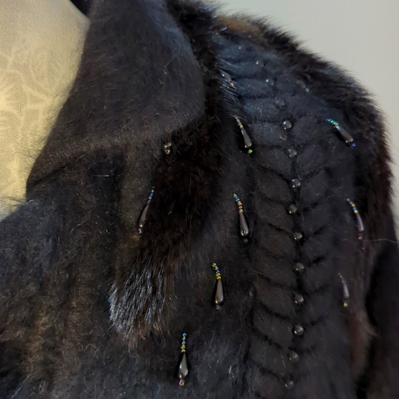 Vintage Angora Sweater/Jacket Sz S/M - Picture 3 of 6